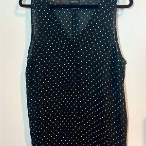 Torrid Black Sleeveless Polka Dot Blouse